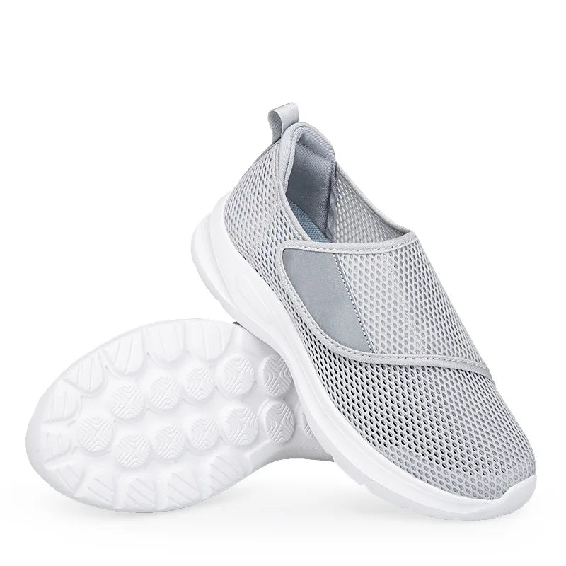 Unisex Slip-on Sneakers - Breathable Mesh - Lightweight Comfort - Shock Absorbing Sole