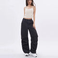 Women's Parachute Pants - Loose Fit - Lightweight Design - Adjustable Waist