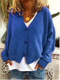 Women's Cardigan – Soft Knit – Relaxed Fit – V-Neck – Button Closure – Casual Layering