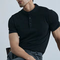 Men's T-shirt – Slim Fit – Light Cotton – Collar – Short Sleeves Casual Style