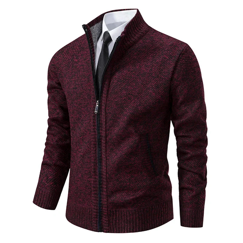 Men's Fleece Vest – Slim Fit – Stand Collar – Zipper – Soft Warm Layer-On-Layer Style