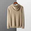 Men's Hoodie – 100% Cashmere – Classic Fit – Soft Knitted – Ribbed Cuffs