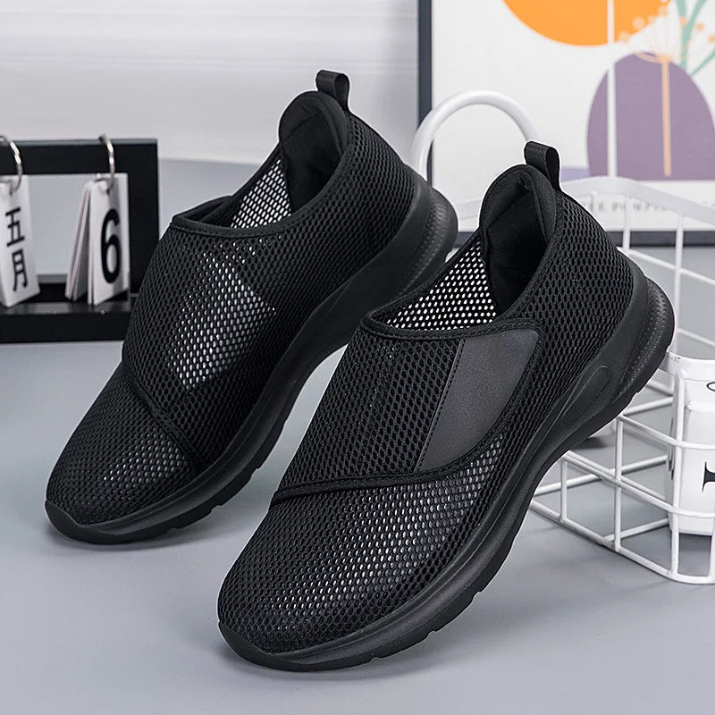 Unisex Slip-on Sneakers - Breathable Mesh - Lightweight Comfort - Shock Absorbing Sole