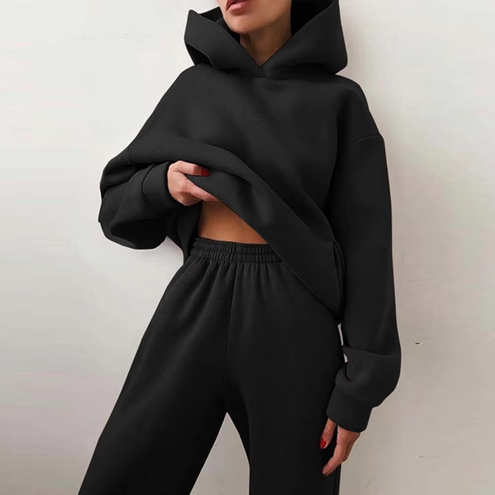 Women's Tracksuit - Oversized Hoodie & Joggers - Soft Cotton - Relaxed Fit