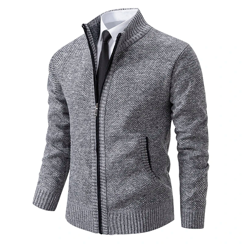 Men's Fleece Vest – Slim Fit – Stand Collar – Zipper – Soft Warm Layer-On-Layer Style