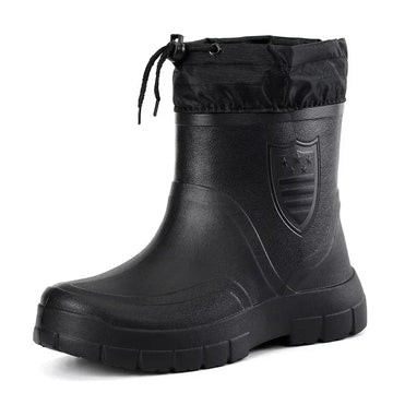 Waterproof Fleece Lined Mid-Calf Wellington Boots