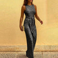 Women's Evening Dress - Floor-length - Sequins - Sleeveless - Elegant Party Dress