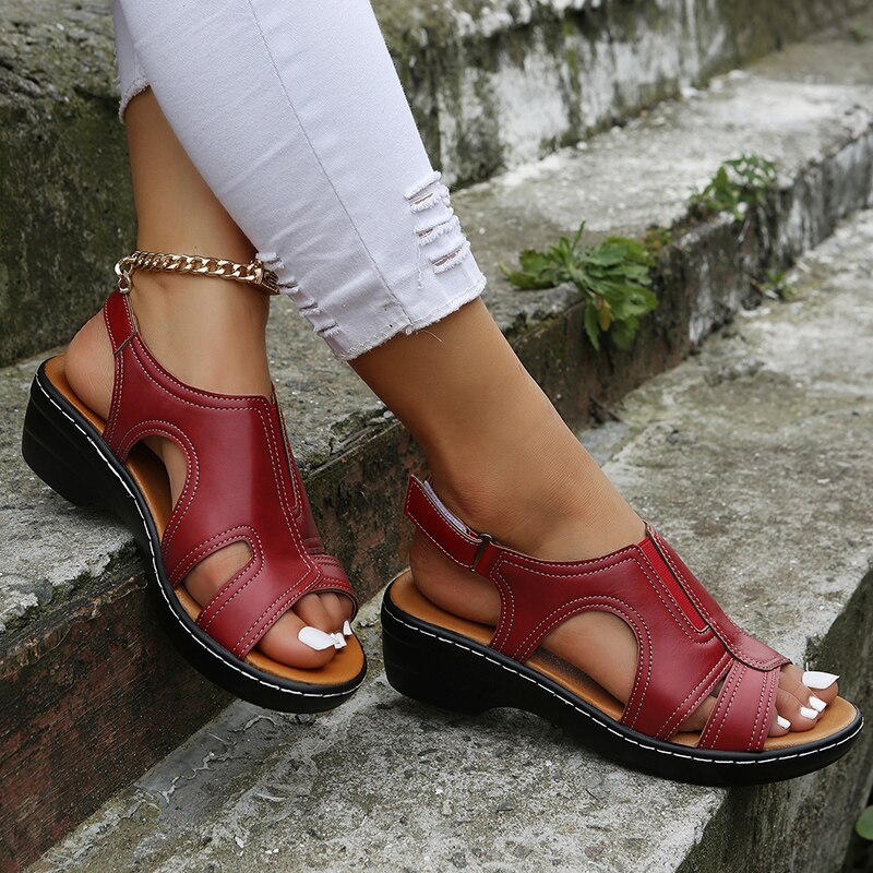 Comfortable Wedge Heel Slingback Sandals