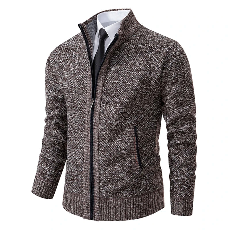 Men's Fleece Vest – Slim Fit – Stand Collar – Zipper – Soft Warm Layer-On-Layer Style