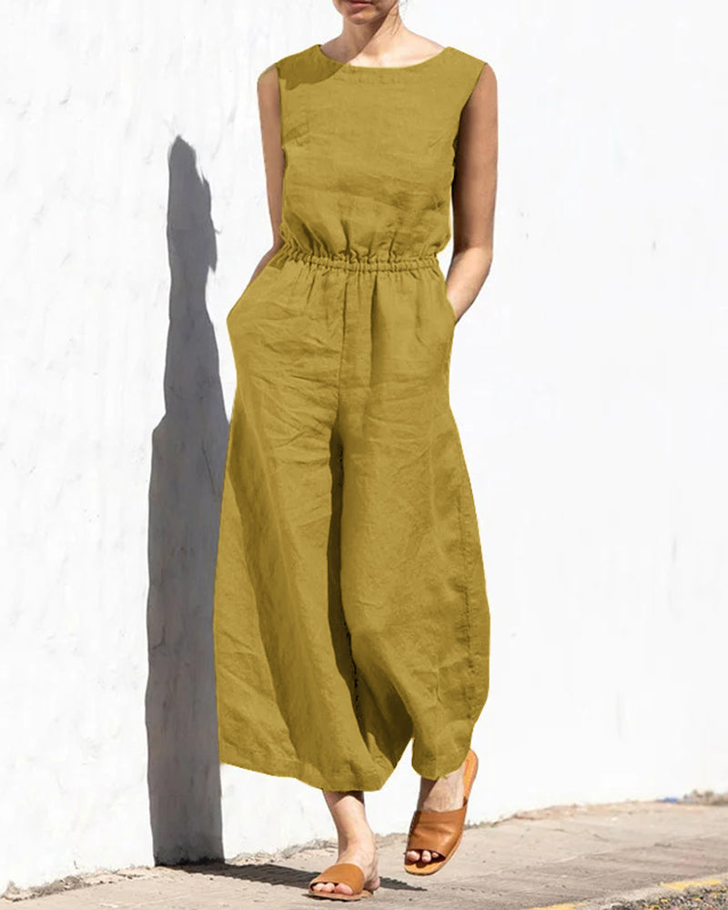 Lightweight Breathable Wide Leg Jumpsuit