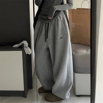 Soft Cotton Oversized Wide-Leg Sweatpants