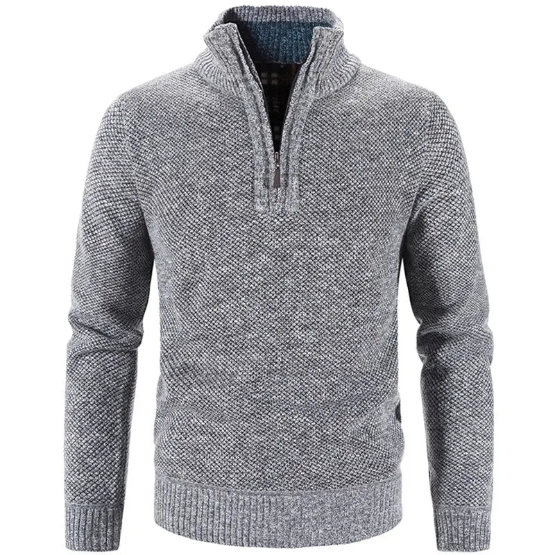 Structured Knit Quadratic Zipper Sweater