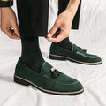 Men's Moccasins – Suede – Classic Fit – Slipper Style with Tassels – Elegant Slip-on