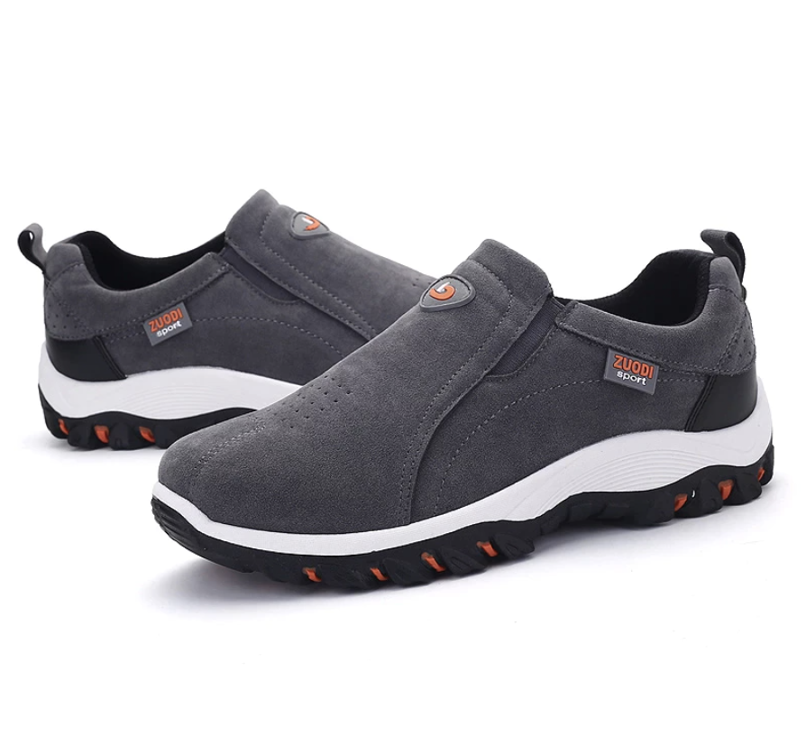Suede Breathable Shock Absorbing Slip-On Sneakers