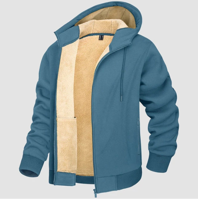 Sherpa Lined Full Zip Hoodie Jacket