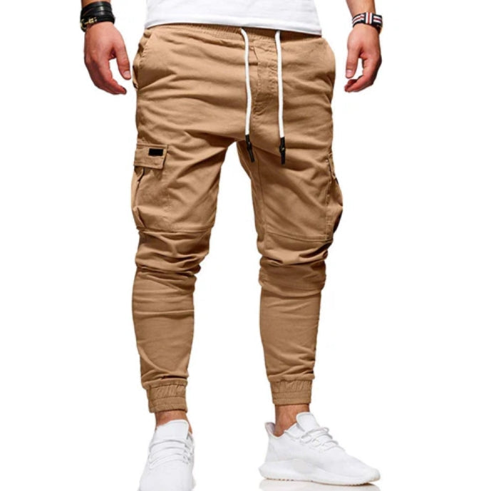 Relaxed Fit Drawstring Waist Cargo Joggers