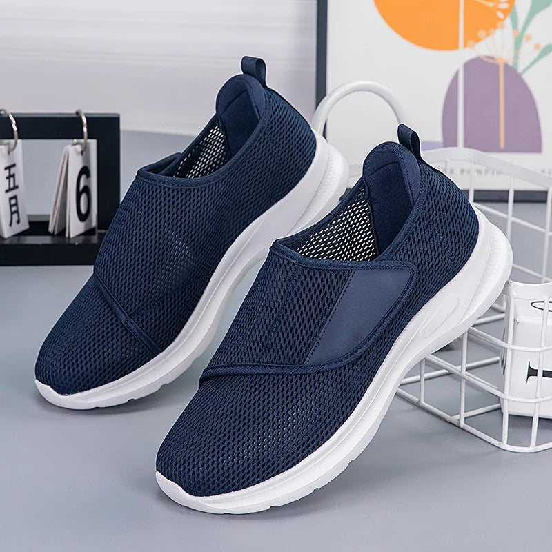 Unisex Slip-on Sneakers - Breathable Mesh - Lightweight Comfort - Shock Absorbing Sole