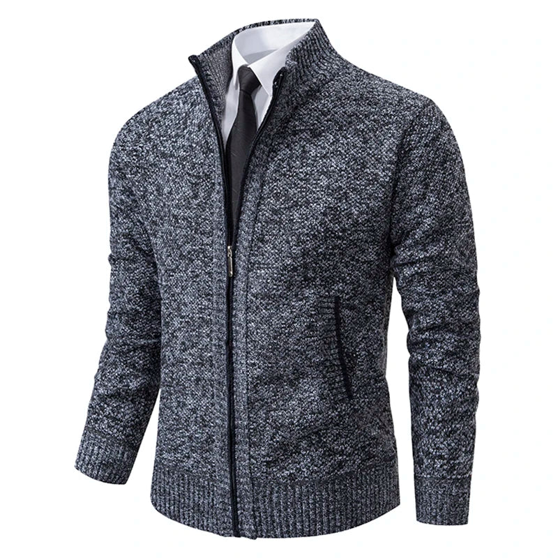 Men's Fleece Vest – Slim Fit – Stand Collar – Zipper – Soft Warm Layer-On-Layer Style
