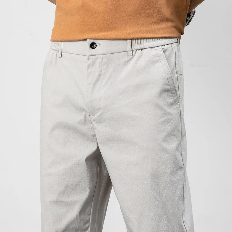 Men's Chinos – Relaxed Fit – Light Cotton – Ankle Tapered – Full Length