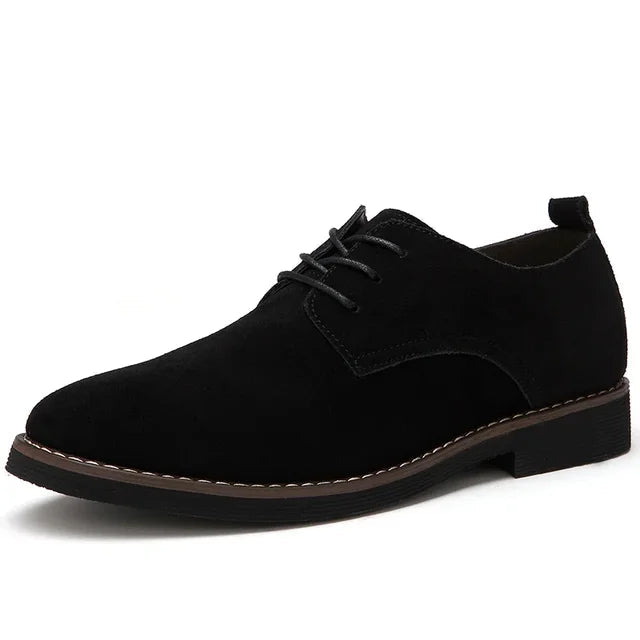 Men's Shoes Derby - Suede - Open Lacing - Rubber Sole - Elegant Formal Design