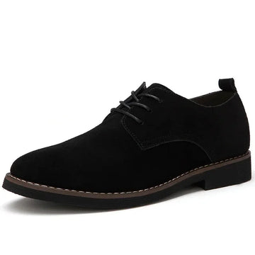 Suede Open Lacing Rubber Sole Shoes Derby