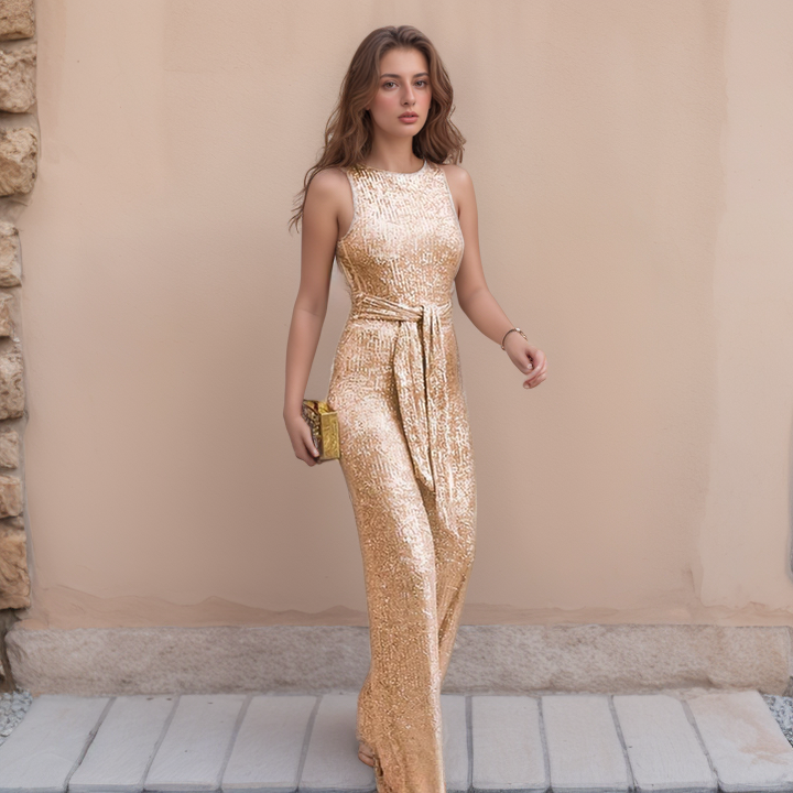 Chic All-Over Glittering Jumpsuit