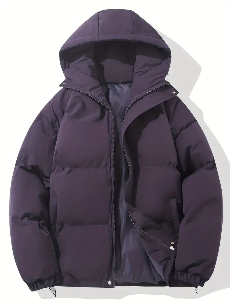 Warm Water-Repellent Hooded Quilted Puffer Jacket