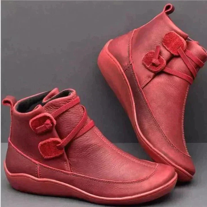Waterproof Supportive Mid-cut Leather Shoes Boots