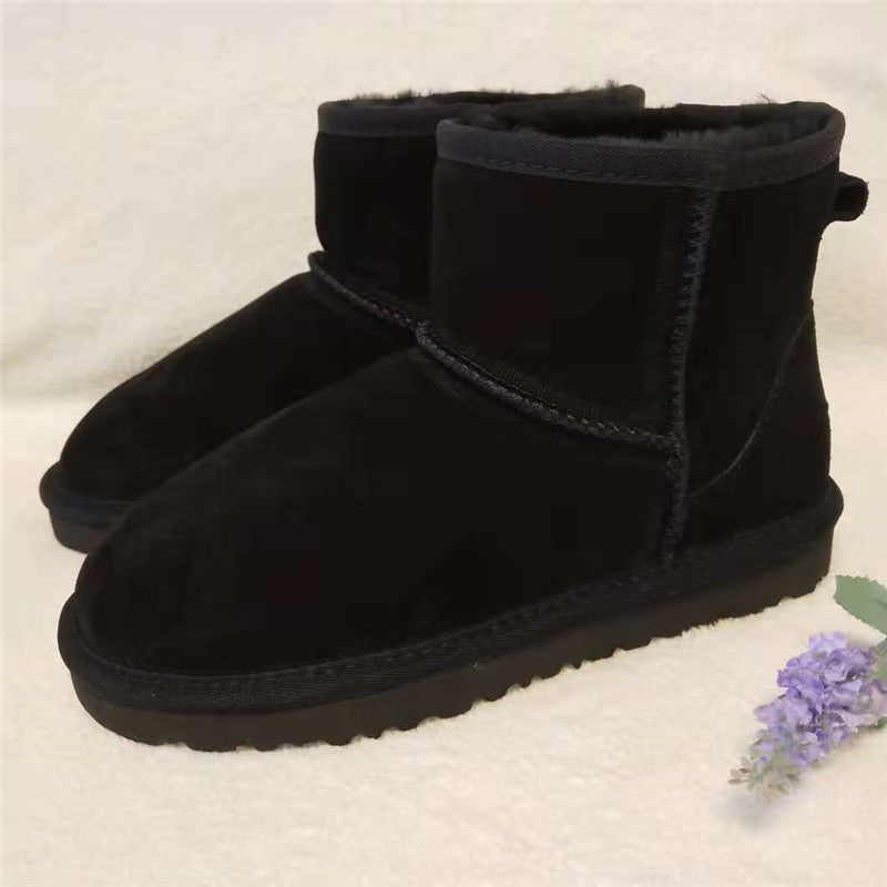 Women's Ankle Boots - Suede - Soft Interior - Flat Sole - Comfortable and Warming