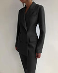 Double-Breasted Blazer and Trouser Set for Women
