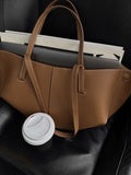 Women's Tote Bag - Genuine Leather - Large and Durable - With Handles and Detachable Shoulder Strap