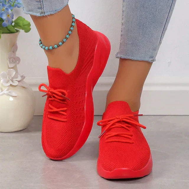Lightweight Breathable Knit Slip-On Sneakers
