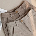 Men's Trousers in Herringbone Pattern with Pencil Fit