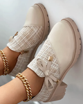 Women's Boots - Chunky Heel - Texture Details - Durable Sole - Elegant Design
