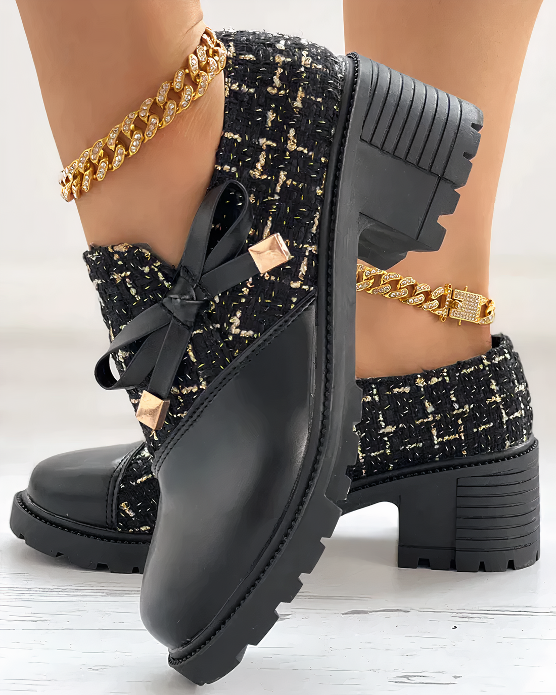 Chunky Heel Durable Sole Boots
