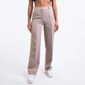 Women's Suit Pants - High-Waisted - Wide Legs - Elegant with Pockets
