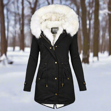 Water-Repellent Faux Fur Hood Parka Jacket
