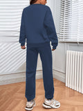 Women's Jogging Set - Oversized Sweatshirt & High-Waisted Joggers - Soft & Comfortable