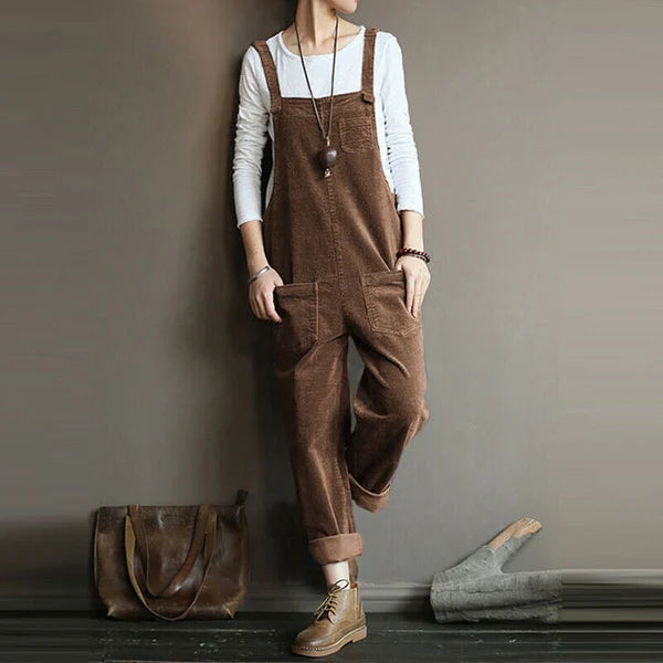 Soft Corduroy Loose Fit Overall