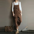 Women's Overall - Soft Corduroy - Casual Loose Fit - Adjustable Straps - Practical Pockets