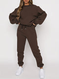 Women's Jogging Set - Oversized Sweatshirt & High-Waisted Joggers - Soft & Comfortable