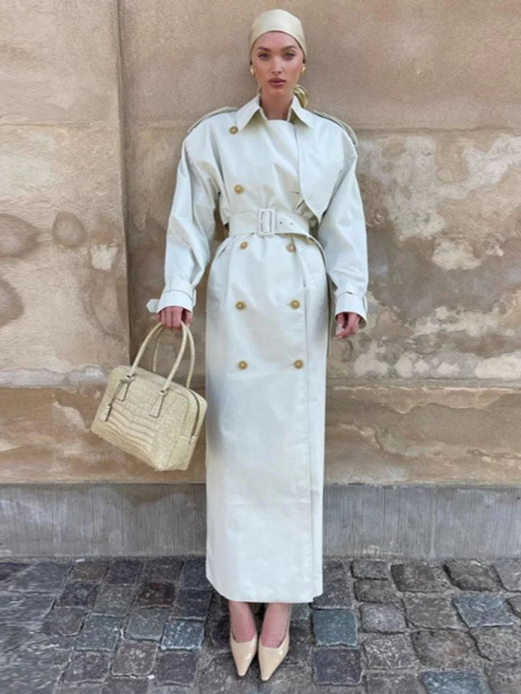 Double Breasted Relaxed Fit Trench Coat