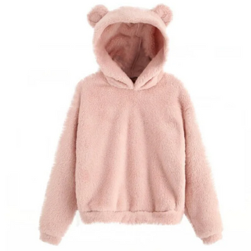 Relaxed Fleece Ear Accent Hoodie
