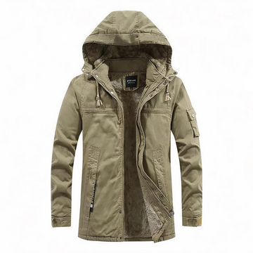 Windproof Fur-Lined Multi Pocket Hooded Jacket