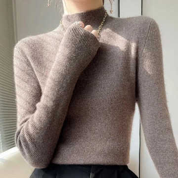 Wool Blend Slim Fit Turtleneck Sweater