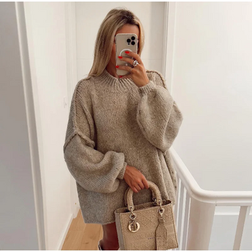 Oversized Relaxed Fit Balloon Sleeve Sweatshirt