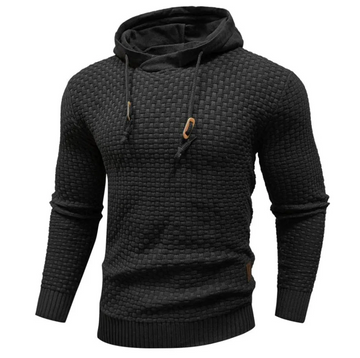 Textured Knit Regular Fit Hoodie