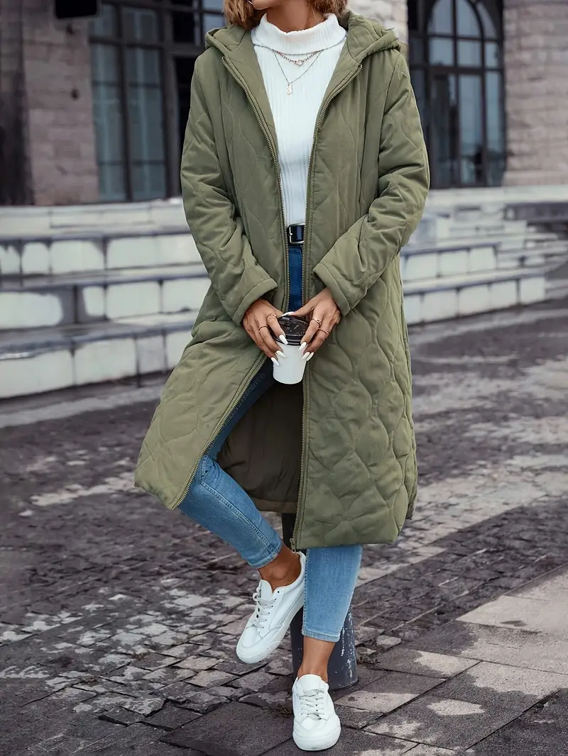 Insulated Quilted Relaxed Fit Coat