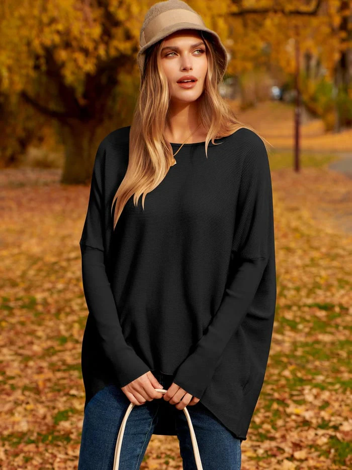 Oversized Soft Knit Wool Blend Sweater