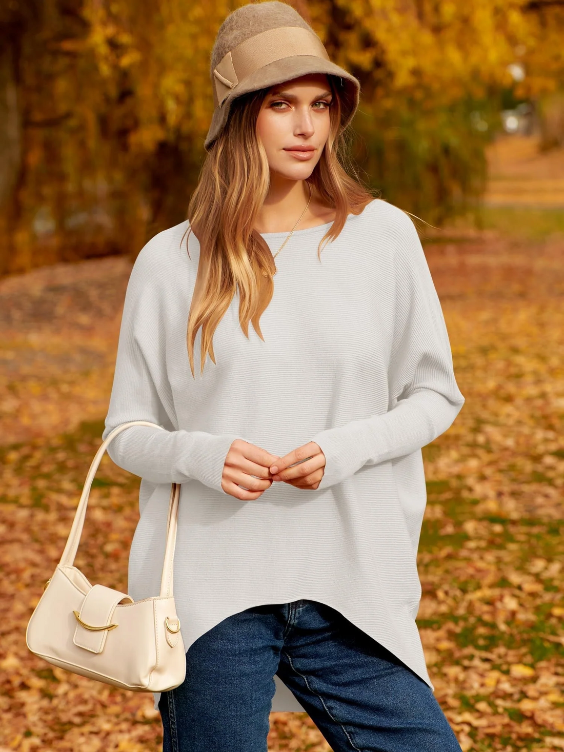 Oversized Soft Knit Wool Blend Sweater